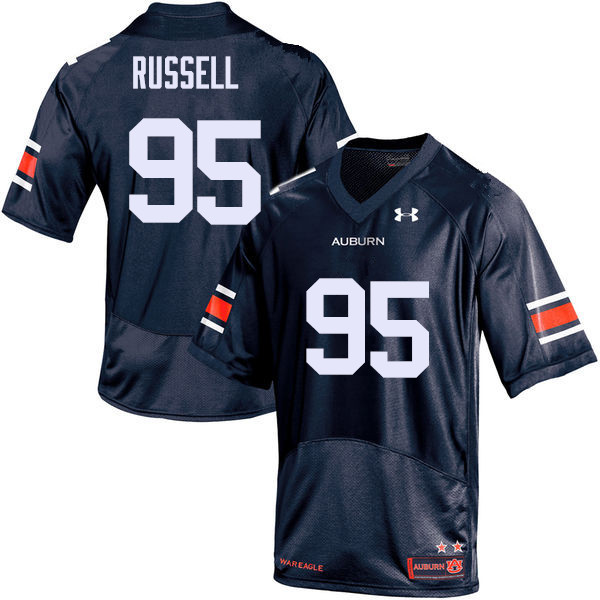 Men Auburn Tigers #95 Dontavius Russell College Football Jerseys Sale-Navy - Click Image to Close